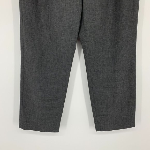 J.Crew Dress Pants Gray High Rise Cropped Straight Wool Blend - Picture 5 of 9